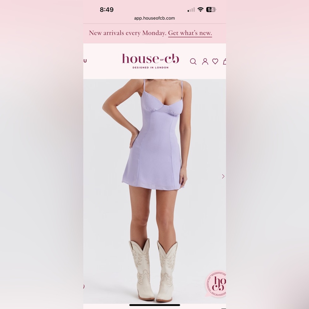 ❤️‍🔥Firm Price❤️‍🔥House of CB CHRISTIANA Lavender Mini Dress